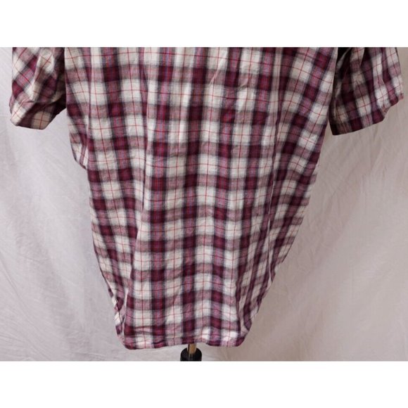 Wrangler Riggs Workwear Mens 3X Red Plaid Short Sleeve Button Up Heavy Shirt - Picture 10 of 11